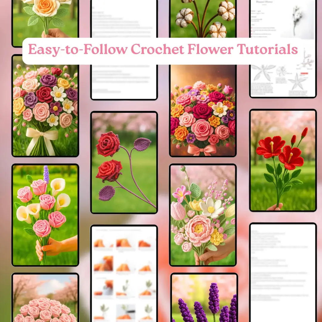 600+ Flower Bouquet Crochet Pattern Bundle
