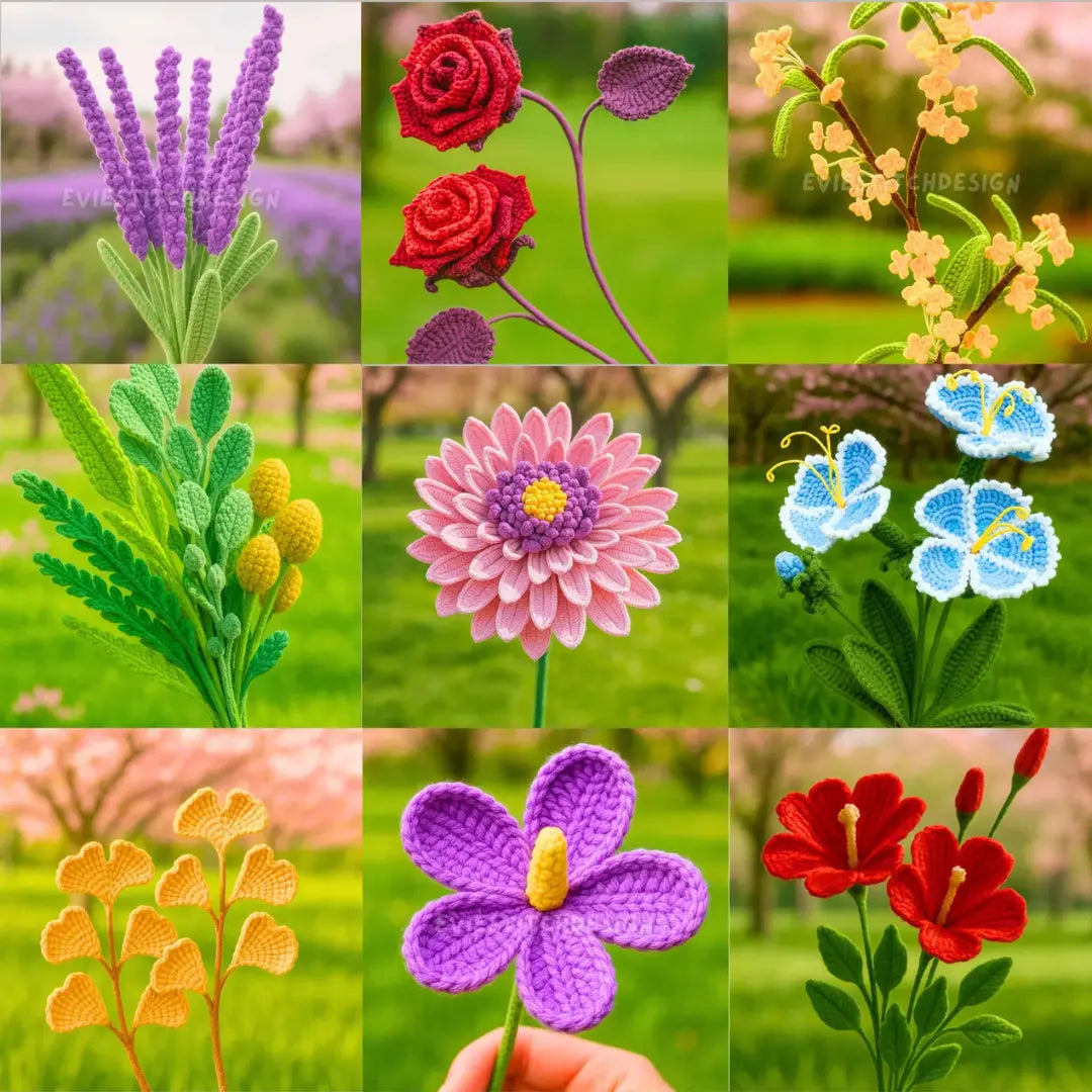 600+ Flower Bouquet Crochet Pattern Bundle