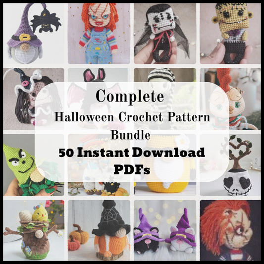 Complete Halloween Crochet Pattern Bundle – 50 Instant Download PDFs