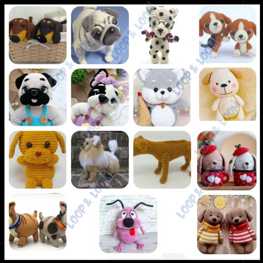 Crochet Dogs Patterns Bundle – Amigurumi Dog PDF Patterns | Instant Download