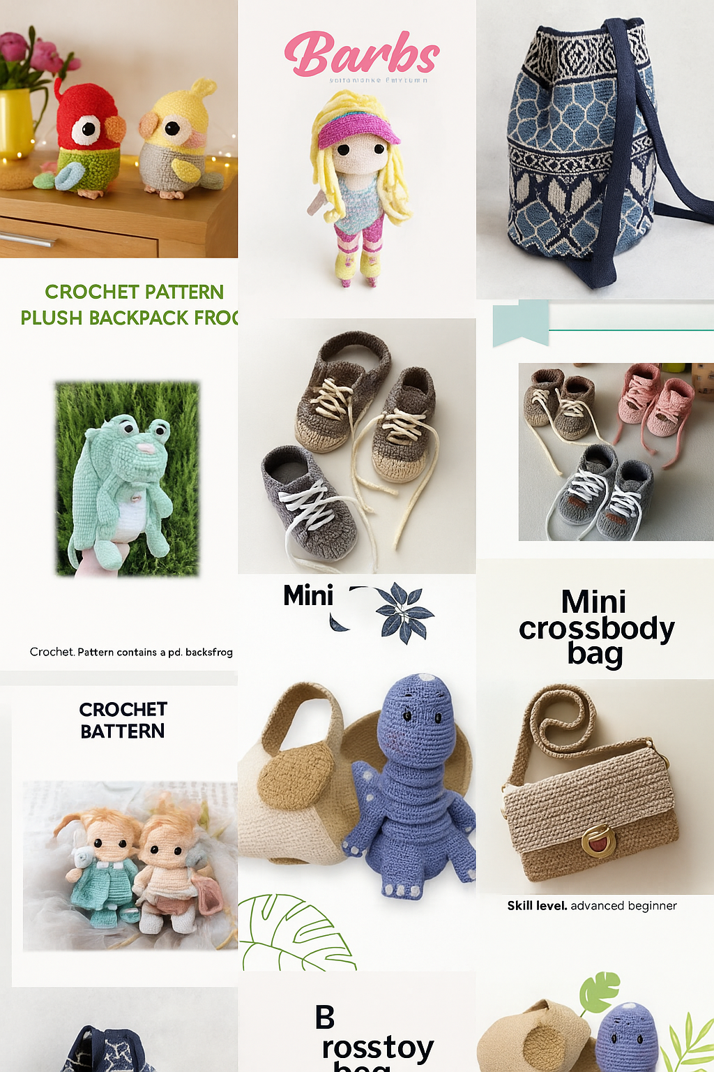 Crochet Patterns Bundle, 5000+ Amigurumi Animals Clothes Bags Hats Plushies Guide